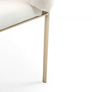 Debra Modern Off-White Fabric Dining Chair - image 3