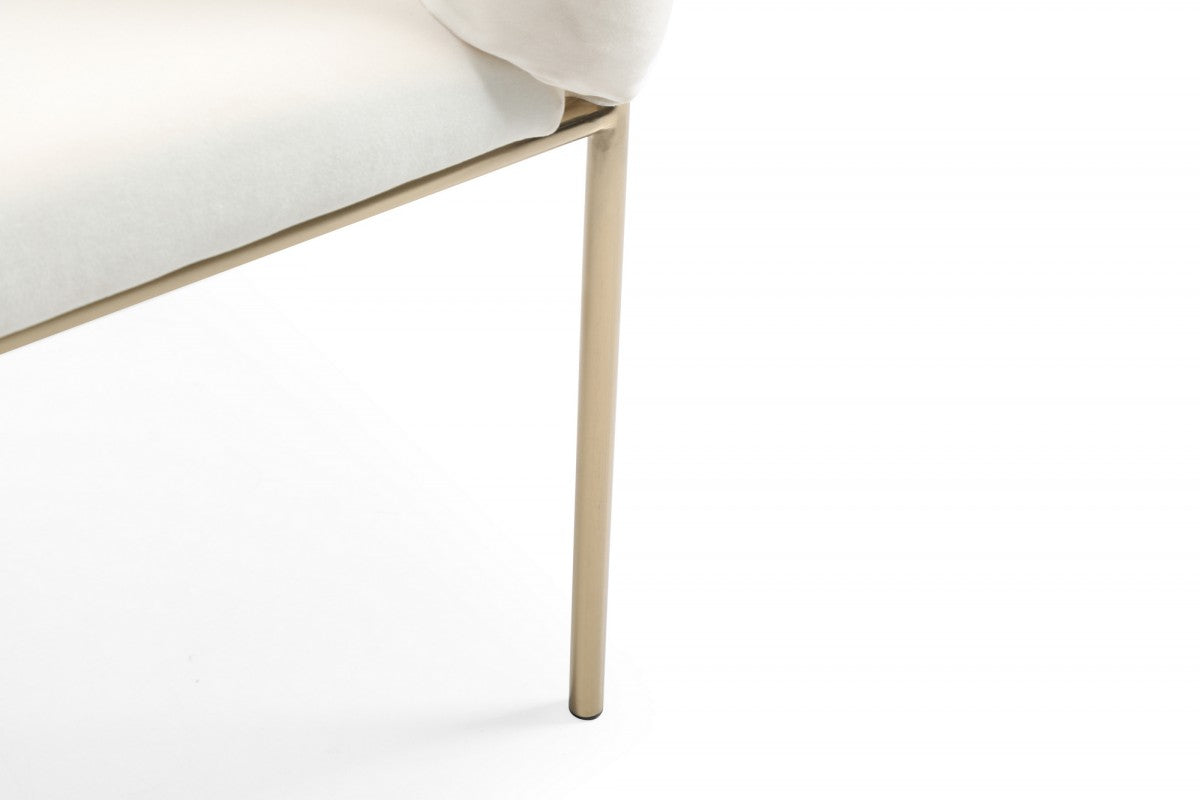 Debra Modern Off-White Fabric Dining Chair - image 3