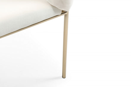Debra Modern Off-White Fabric Dining Chair - image 3