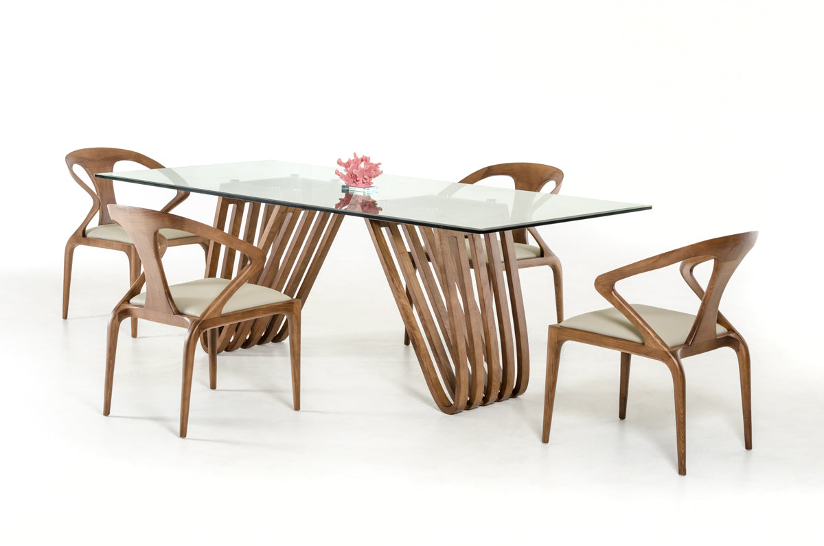 Draper Mid-Century Walnut & Glass Dining Table - image 3