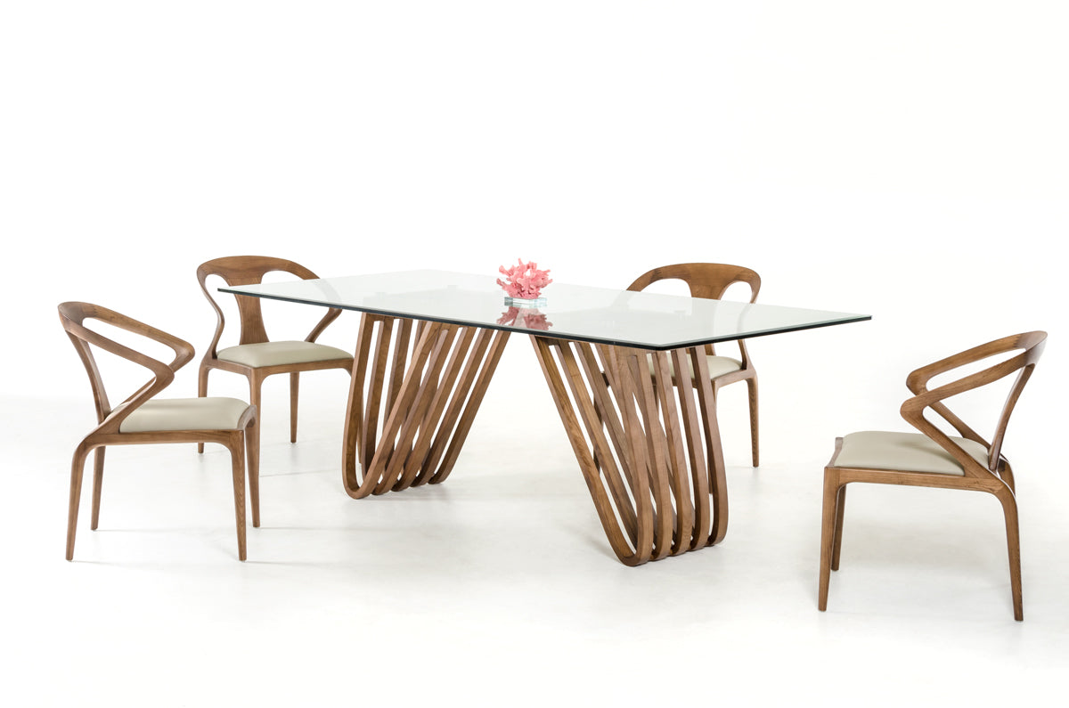 Draper Mid-Century Walnut & Glass Dining Table - image 5