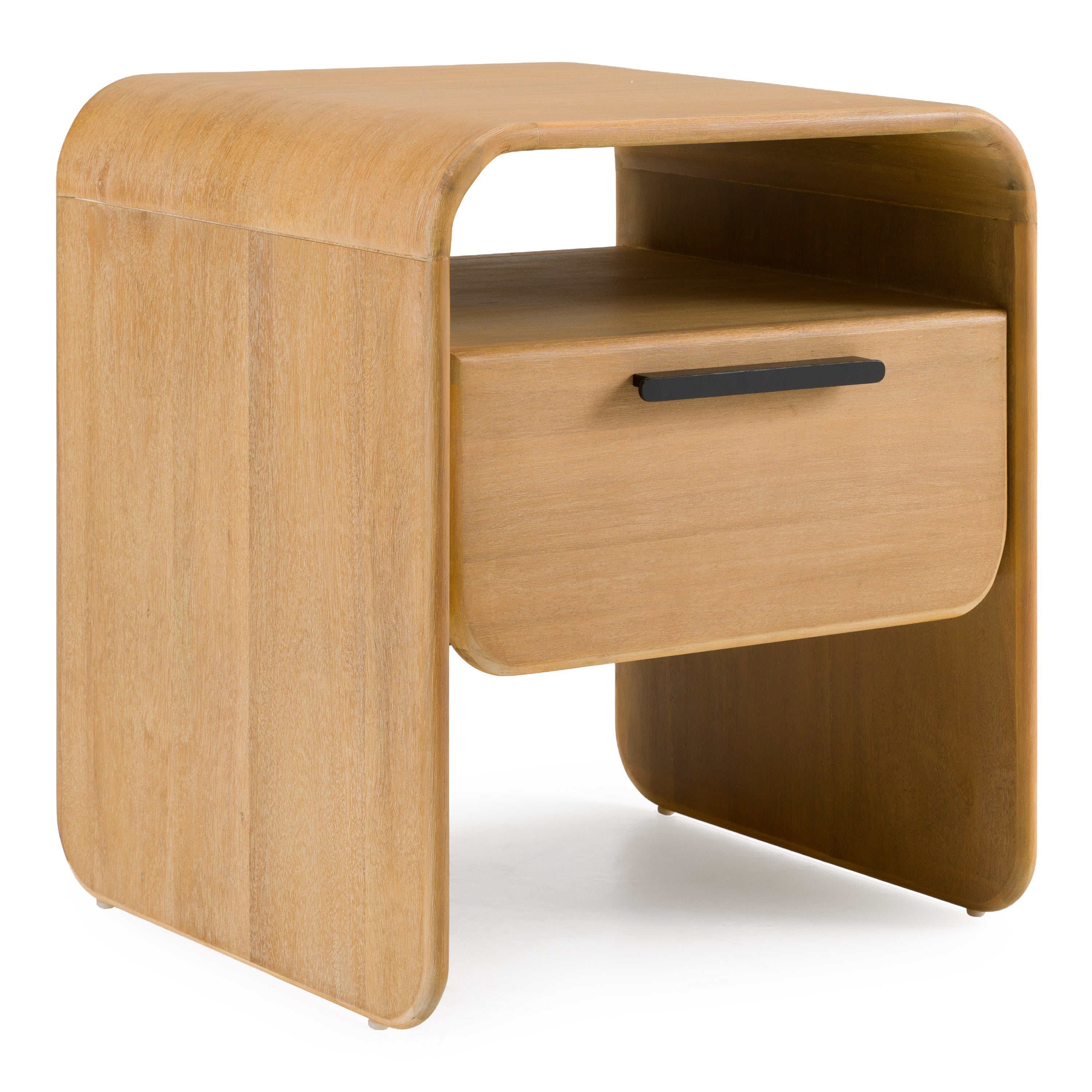 Dresden - Modern Natural Acacia 1-Drawer Nightstand