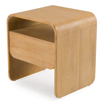 Dresden - Modern Natural Acacia 1-Drawer Nightstand - image 4