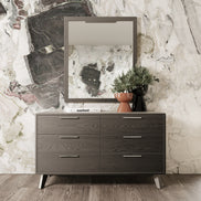 Soria Modern Grey Wash Mirror - image 3