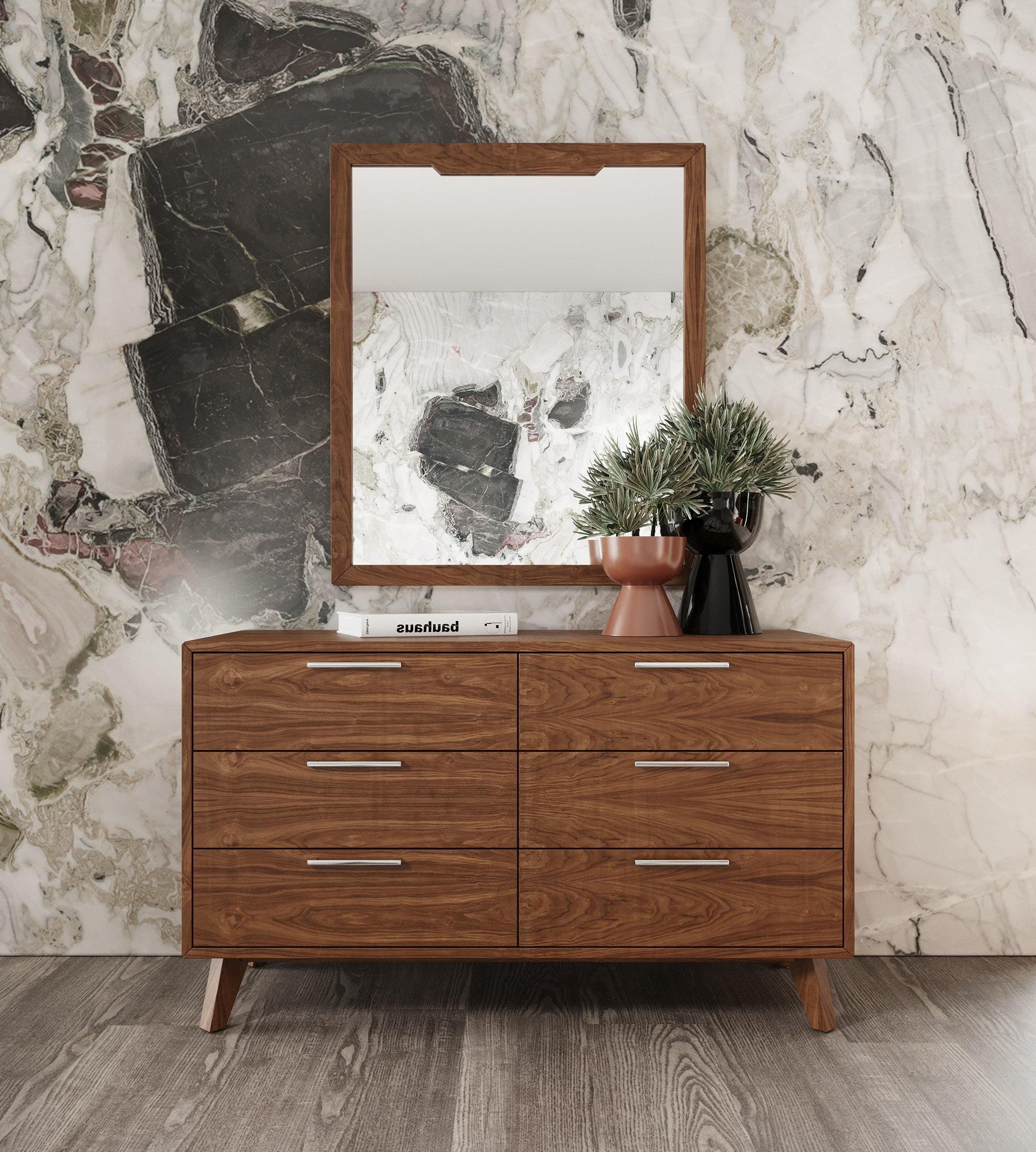Soria Mid-Century Walnut Dresser - image 2