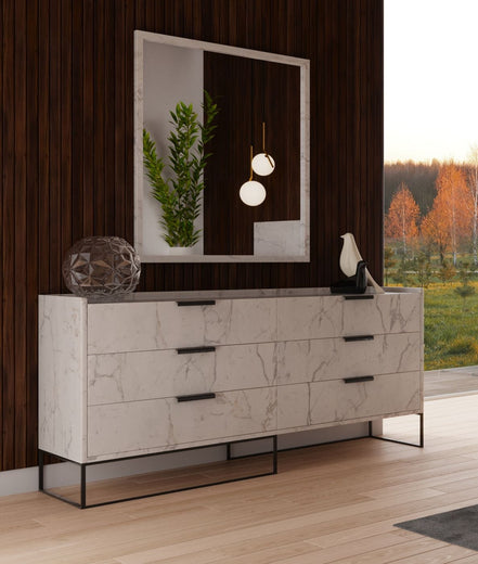 Marbella - Italian Modern White Marble Dresser - image 2