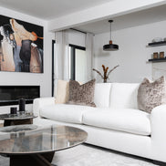 Poppy - Modern White Fabric Sofa - image 2