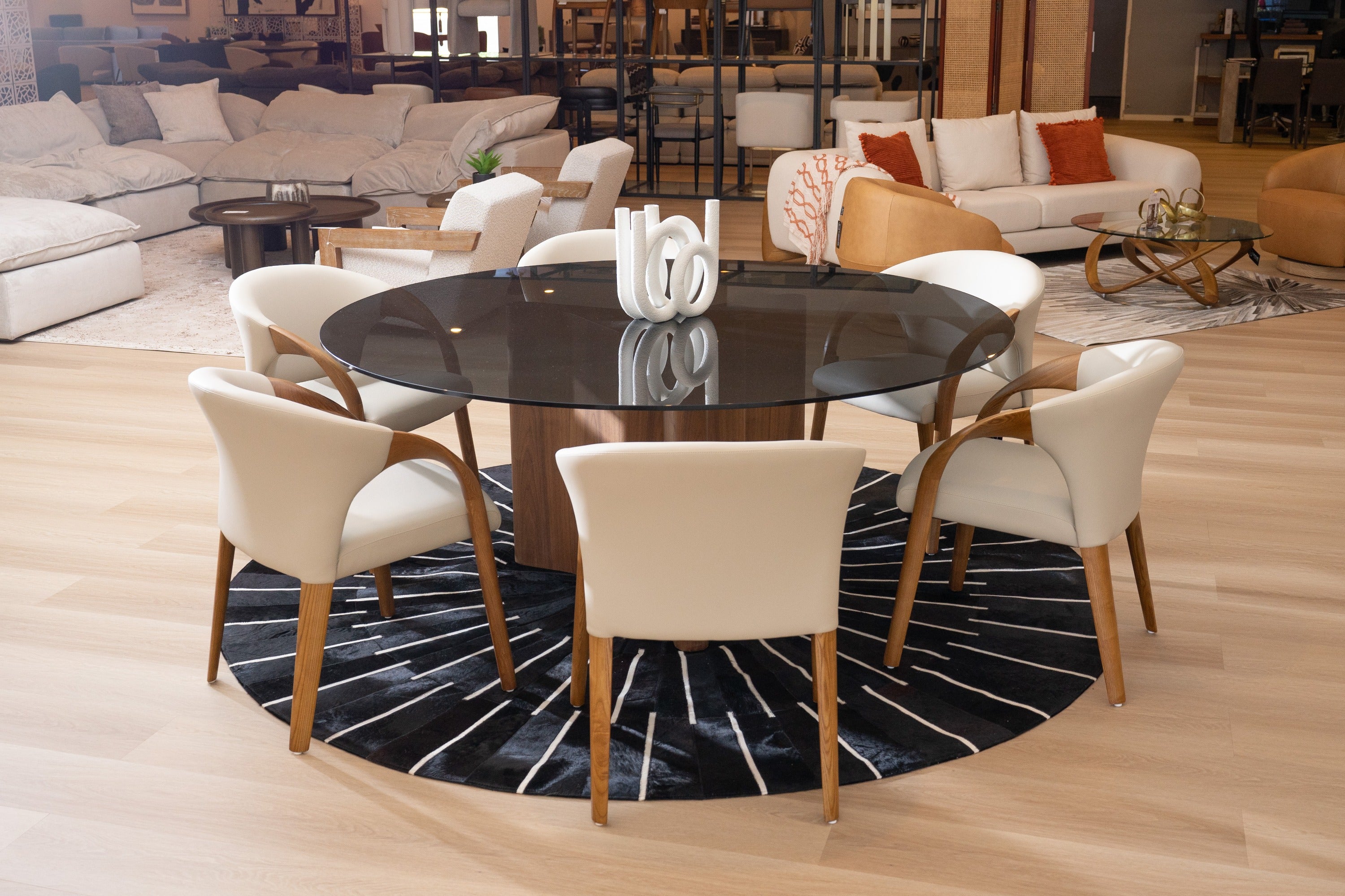 Kaye - Modern Walnut + Glass 71