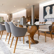 Megan Modern Beige & Grey Dining Chair