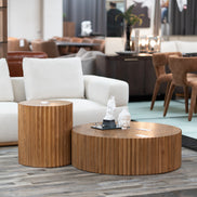 Espana - Modern Walnut Round Coffee Table - image 4