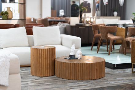 Espana - Modern Walnut Round Coffee Table - image 4