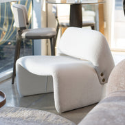 Tristan Modern Off White Fabric Accent Chair
