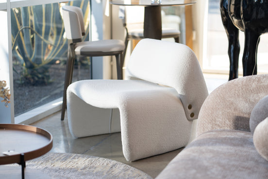 Tristan Modern Off White Fabric Accent Chair