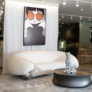 Fortune - Contemporary White Fabric Sofa