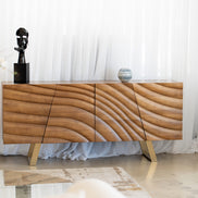 Finley Mid-Century Walnut & Gold Buffet - image 3