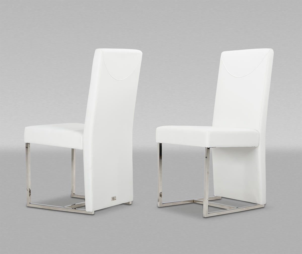 Misha - Modern White Leatherette Dining Chair - image 5