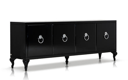 Bellagio Transitional Black Crocodile Lacquer Buffet - image 2