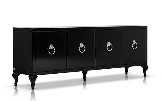Bellagio Transitional Black Crocodile Lacquer Buffet - image 2