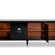 Bellagio Transitional Black Crocodile Lacquer Buffet - image 3