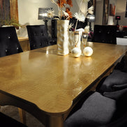 Imperial Transitional Gold Crocodile Dining Table
