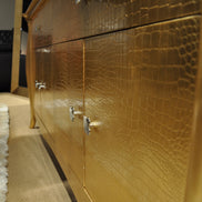 Imperial Transitional Gold Crocodile Dining Table - image 3