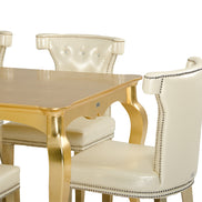 Imperial Transitional Gold Crocodile Dining Table - image 5