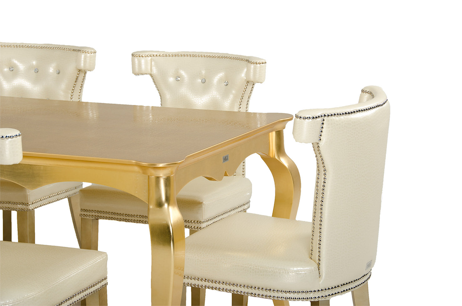 Imperial Transitional Gold Crocodile Dining Table - image 5