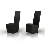Maud Modern Black Leatherette Dining Chair - image 4