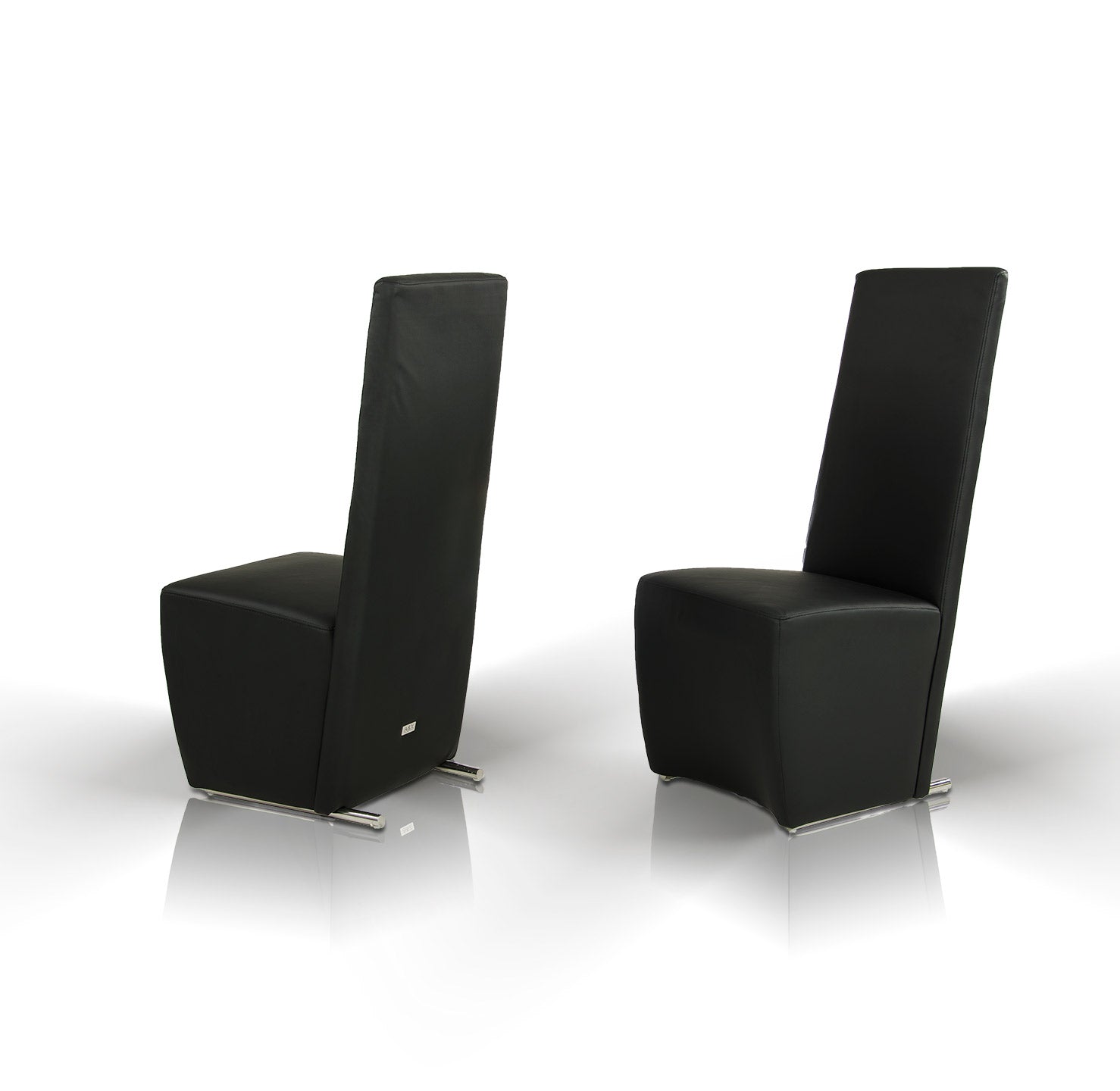 Maud Modern Black Leatherette Dining Chair - image 4