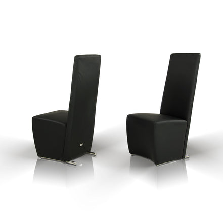 Maud Modern Black Leatherette Dining Chair - image 4
