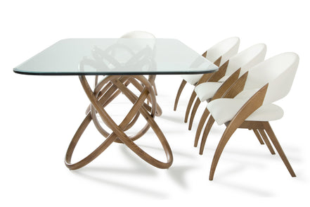 Mason & Lucas Modern Walnut Dining Set - image 3