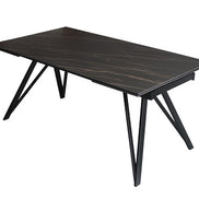 Bobby - Modern Black Ceramic Extendable Dining Table