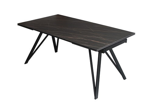 Bobby - Modern Black Ceramic Extendable Dining Table