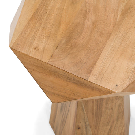 Duffy - Modern Acacia Pentagon End Table - image 2