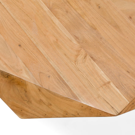Duffy - Modern Acacia Pentagon Coffee Table - image 3