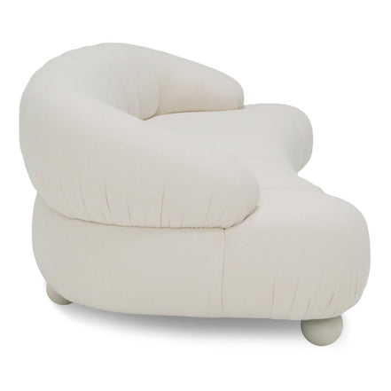 Duran - Contemporary White Fabric 4-Seater Sofa - image 4