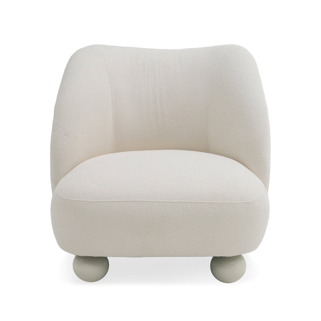 Duran - Contemporary White Fabric Accent Chair