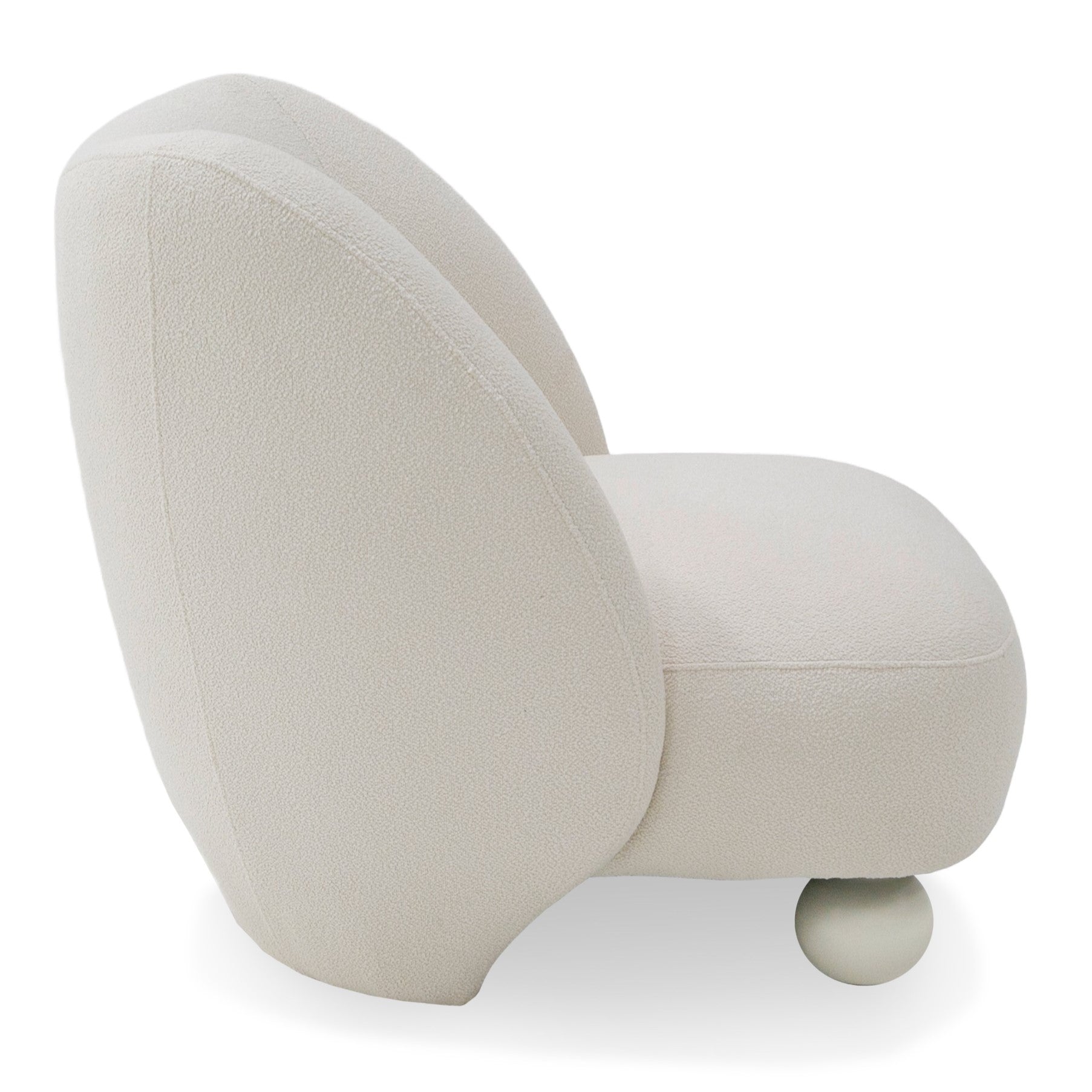 Duran - Contemporary White Fabric Accent Chair - image 5