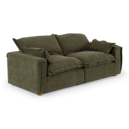 Durbin - Modern Green Fabric Sofa - image 3