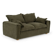 Durbin - Modern Green Fabric Loveseat - image 3