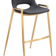 Desi Barstool (Set of 2) Black & Gold