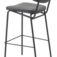 Charon Barstool (Set of 2) Vintage Black