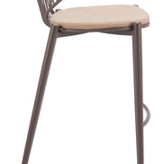 Silues Barstool (Set of 2) Taupe & Brown