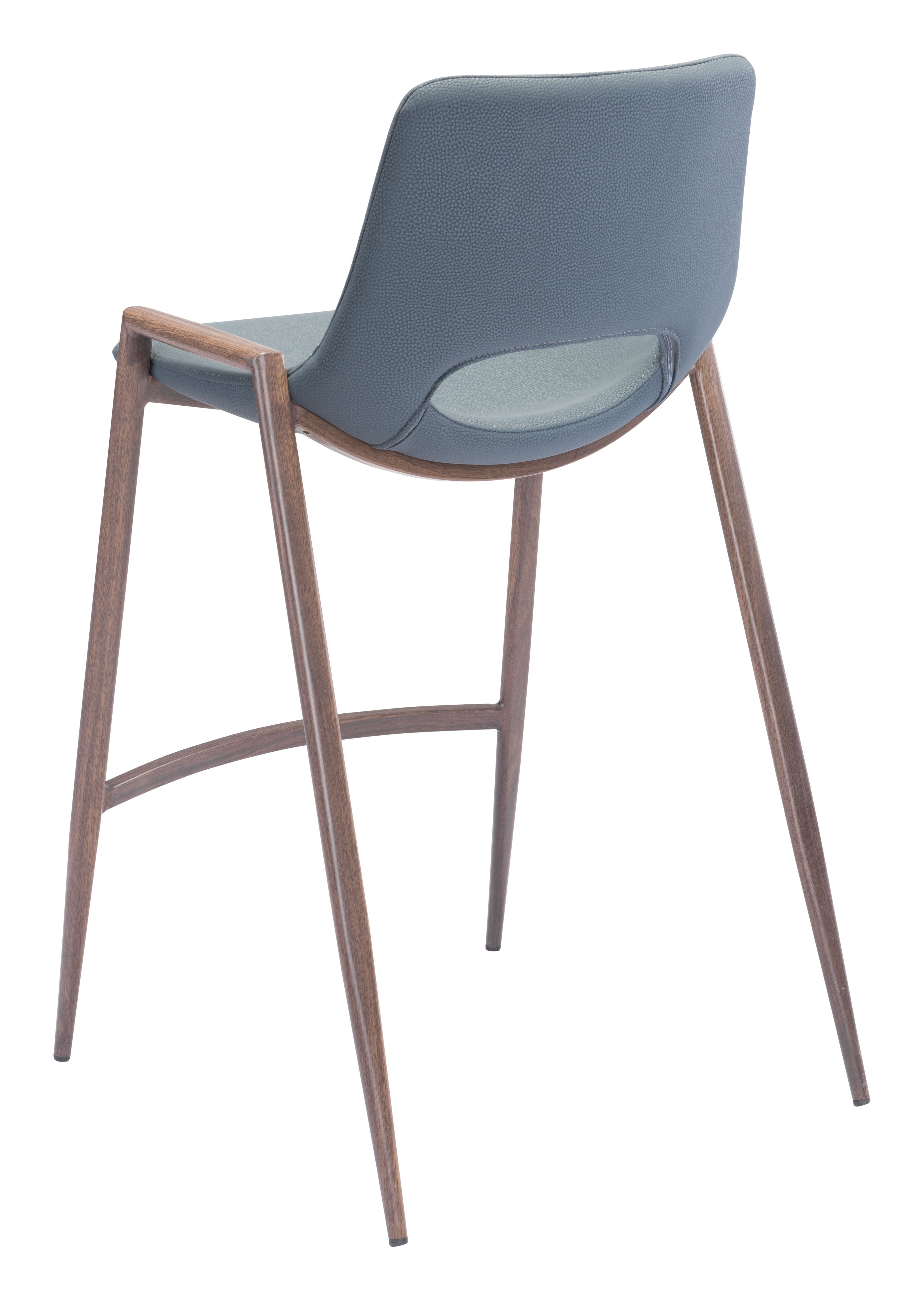 Desi Counter Stool (Set of 2) Azure Gray & Walnut