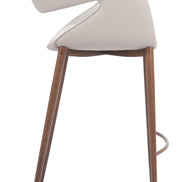 Limay Barstool Beige & Walnut