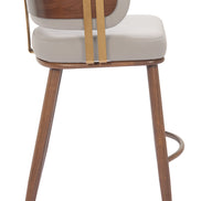 Brew Barstool Beige & Walnut