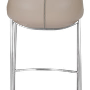 Magnus Counter Stool (Set of 2) Brown & Silver