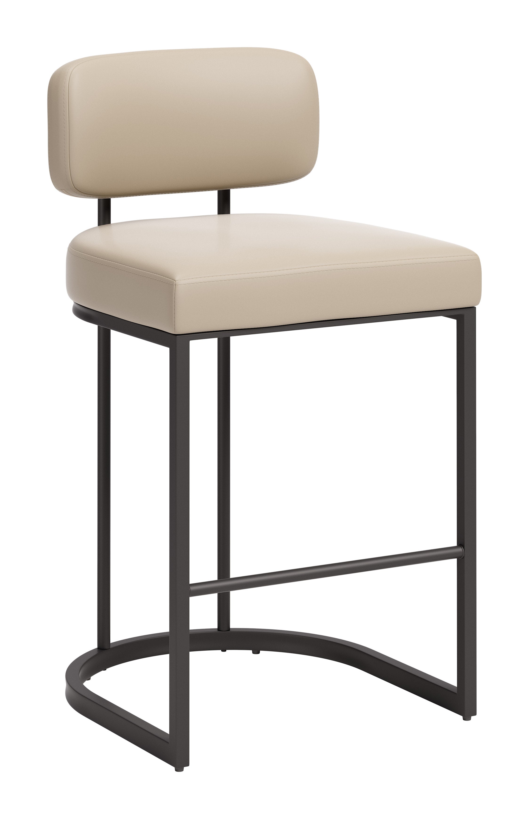 Velar Counter Stool (Set of 2) Beige & Gray