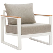 Welt Armchair Taupe & White