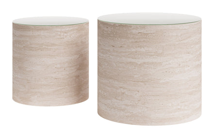 Carzo Coffee Table Set (2-Piece) Stone Beige